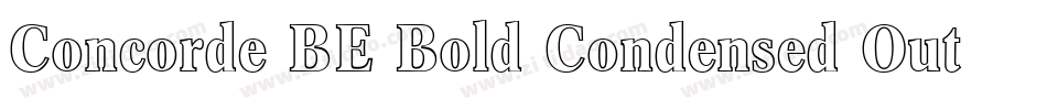 Concorde BE Bold Condensed Outline字体转换